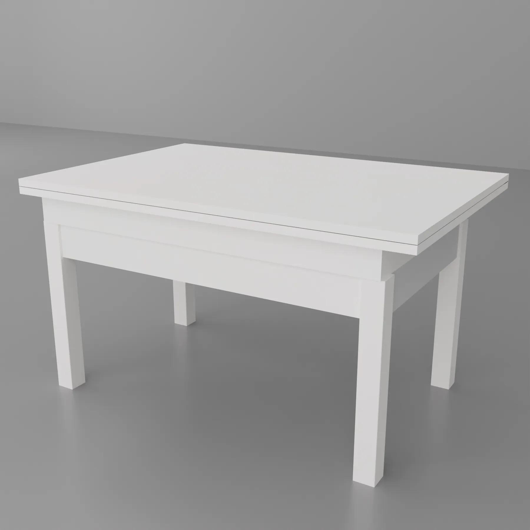 Журнальный стол-трансформер Neman Баттер дерево/ЛДСП Белый