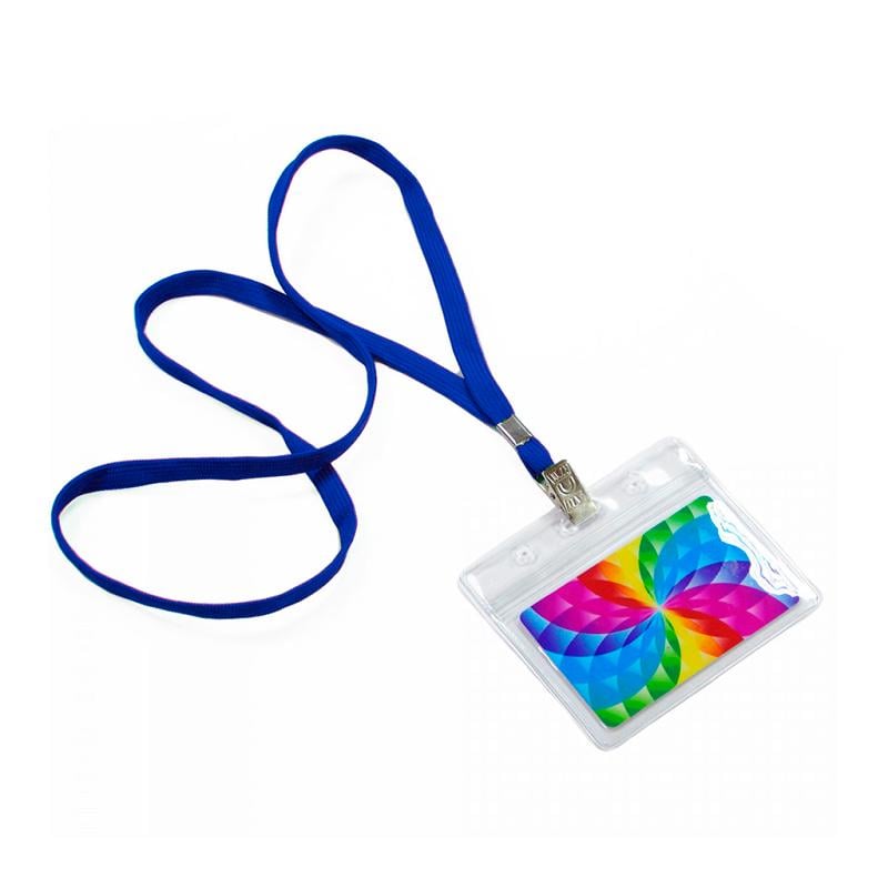 Бейдж Ardix на шнурке с клипсой 90 см 95х80 мм 20 шт. Синий (07-037-BL)