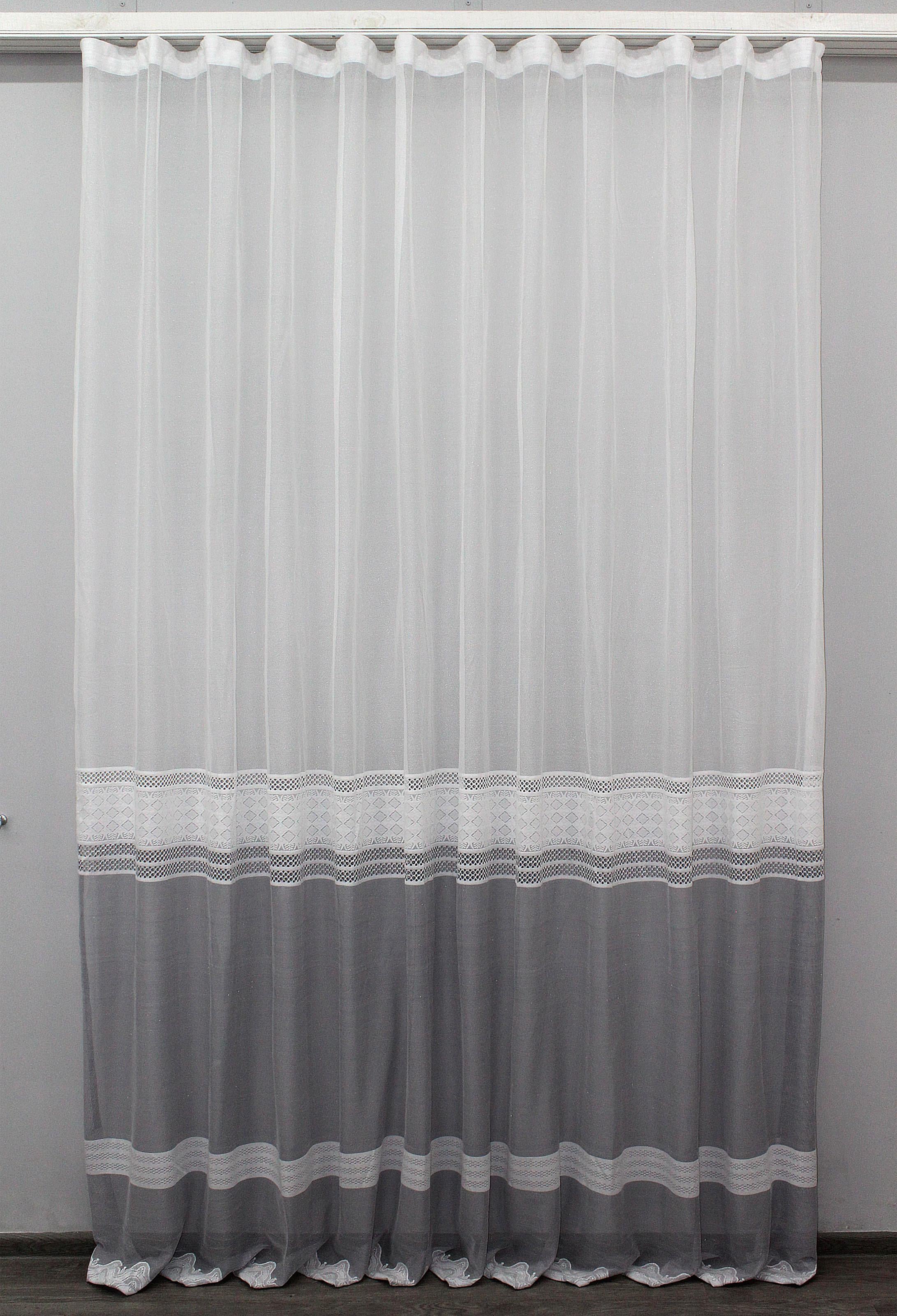 Тюль VR-Textil 1136т Greta жаккард 300х270 см Белый/Серый (40-895) Тюль VR-Textil 1136т Greta жаккард 300х270 см Белый/Серый (40-895)