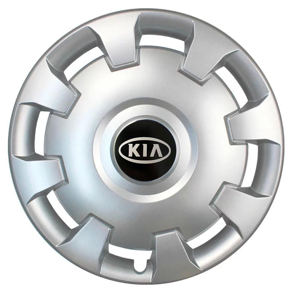Колпаки SJS 303 з логотипом KIA R15 4 шт. Серебристый (2654557585)