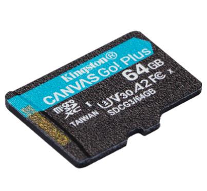 Карта памяти Kingston microSDXC 64 GB Canvas Go Plus 170R A2 U3 V30 (ERC-SDCG3/64GBSP)