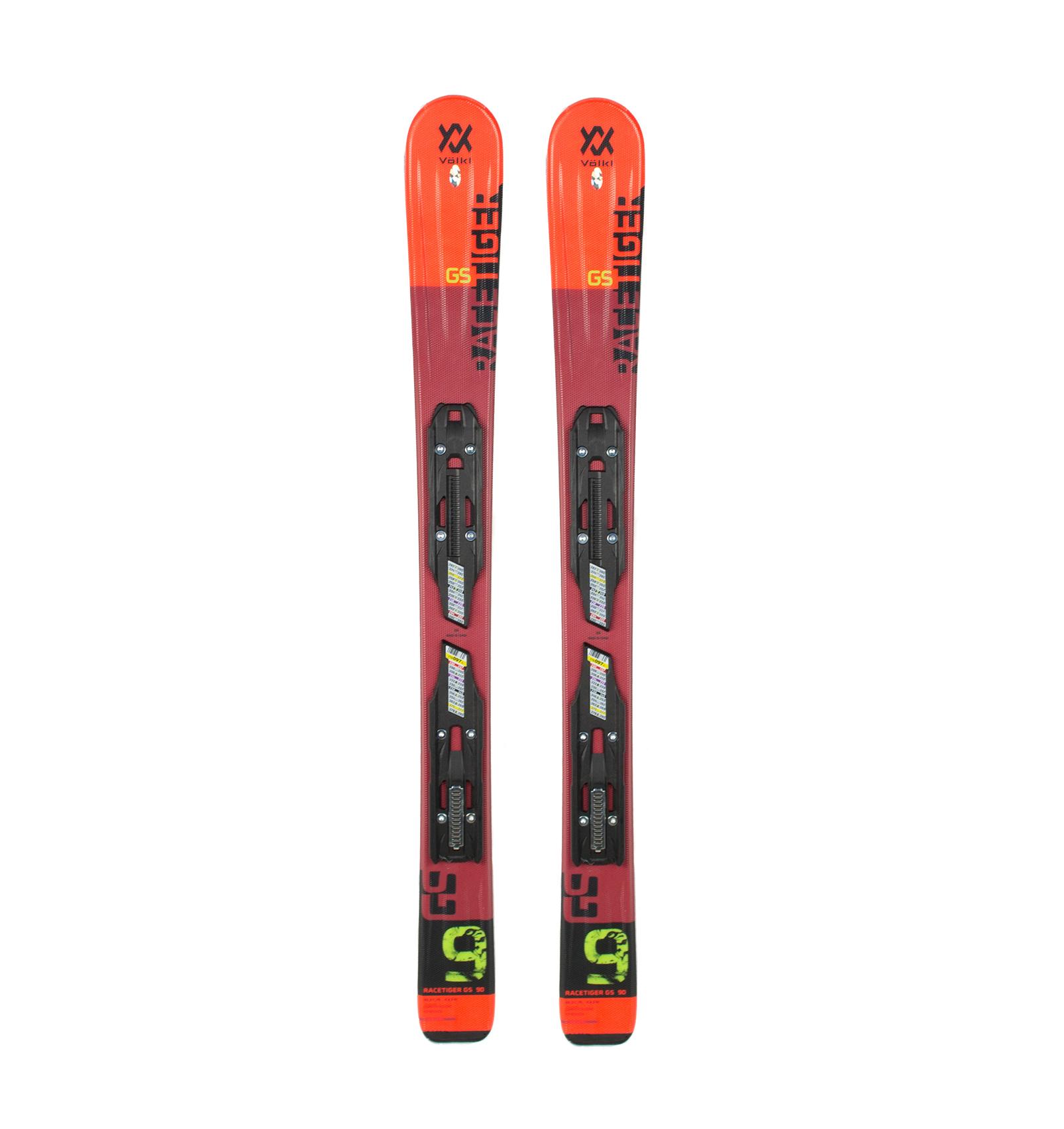 Горные лыжи детские Volkl Junior Racetiger 90 с креплением Marker 4.5 VMotion Красно-черный (119461.090) - фото 1