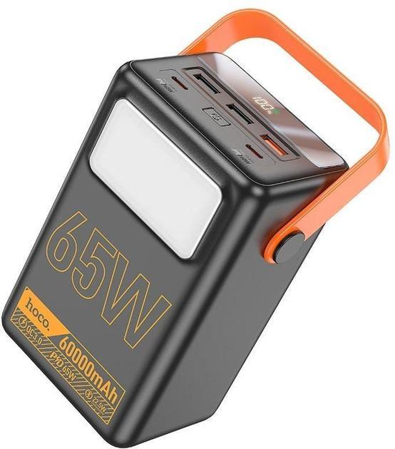 Повербанк Hoco J110A 222Wh/3USB/2Type-C/QC3.0/PD3.0 с фонариком 60000 mAh/65W Black (321856)