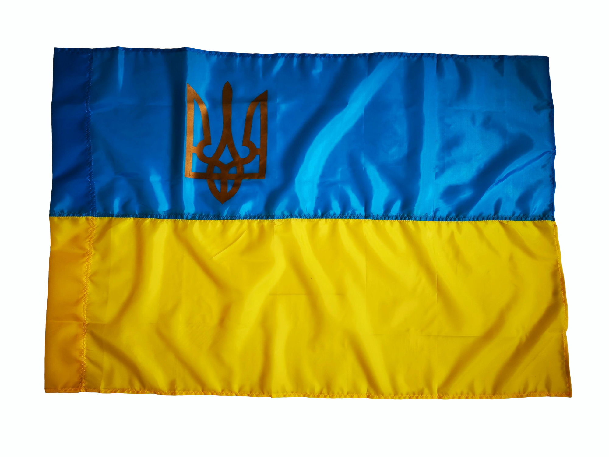 Флаг Украины с тризубом нейлон 70х105 см (п5т)