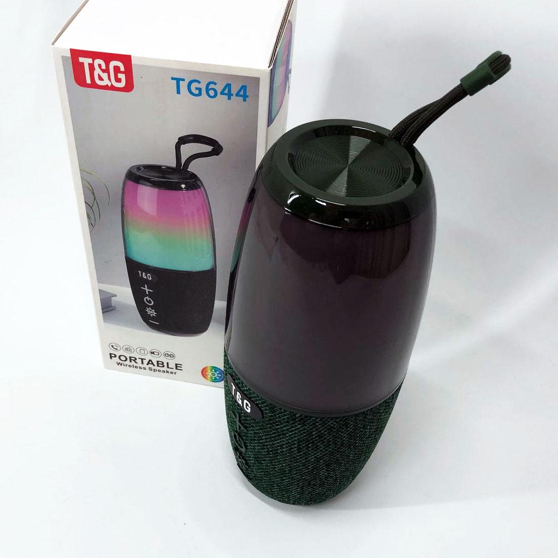 Портативна колонка 5W з RGB підсвічуванням та ремінцем Зелений (TG644) - фото 6