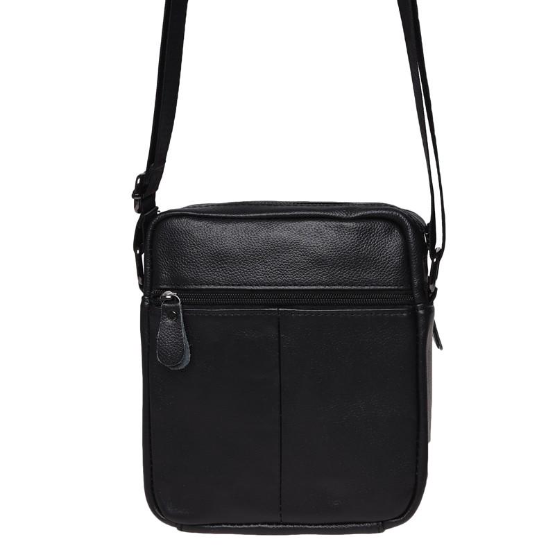 Мужская сумка кожаная Borsa Leather K11169a Черный (15341454) - фото 3