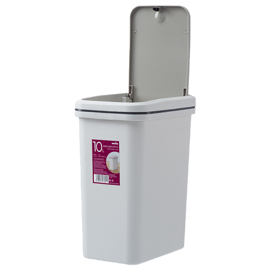 Ведро для мусора MVM BIN-04 10L GRAY с крышкой 10 л Серый (211356) - фото 3 Ведро для мусора MVM BIN-04 10L GRAY с крышкой 10 л Серый (211356) - фото 3