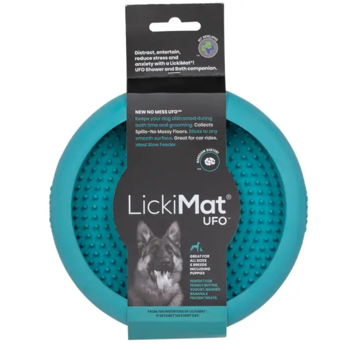 Килимок для повільного живлення LickiMat Dog Splash Turquoise - фото 1 Килимок для повільного живлення LickiMat Dog Splash Turquoise - фото 1