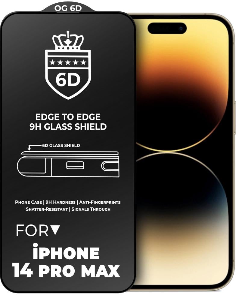 Стекло защитное 6D iPhone 14 Pro Max Glass Shield (33205)