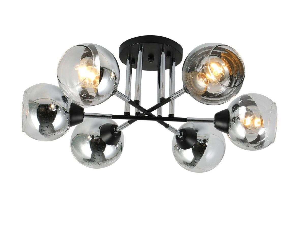 Люстра стельова Lighthouse SRS-19721/6 Чорний/Хром