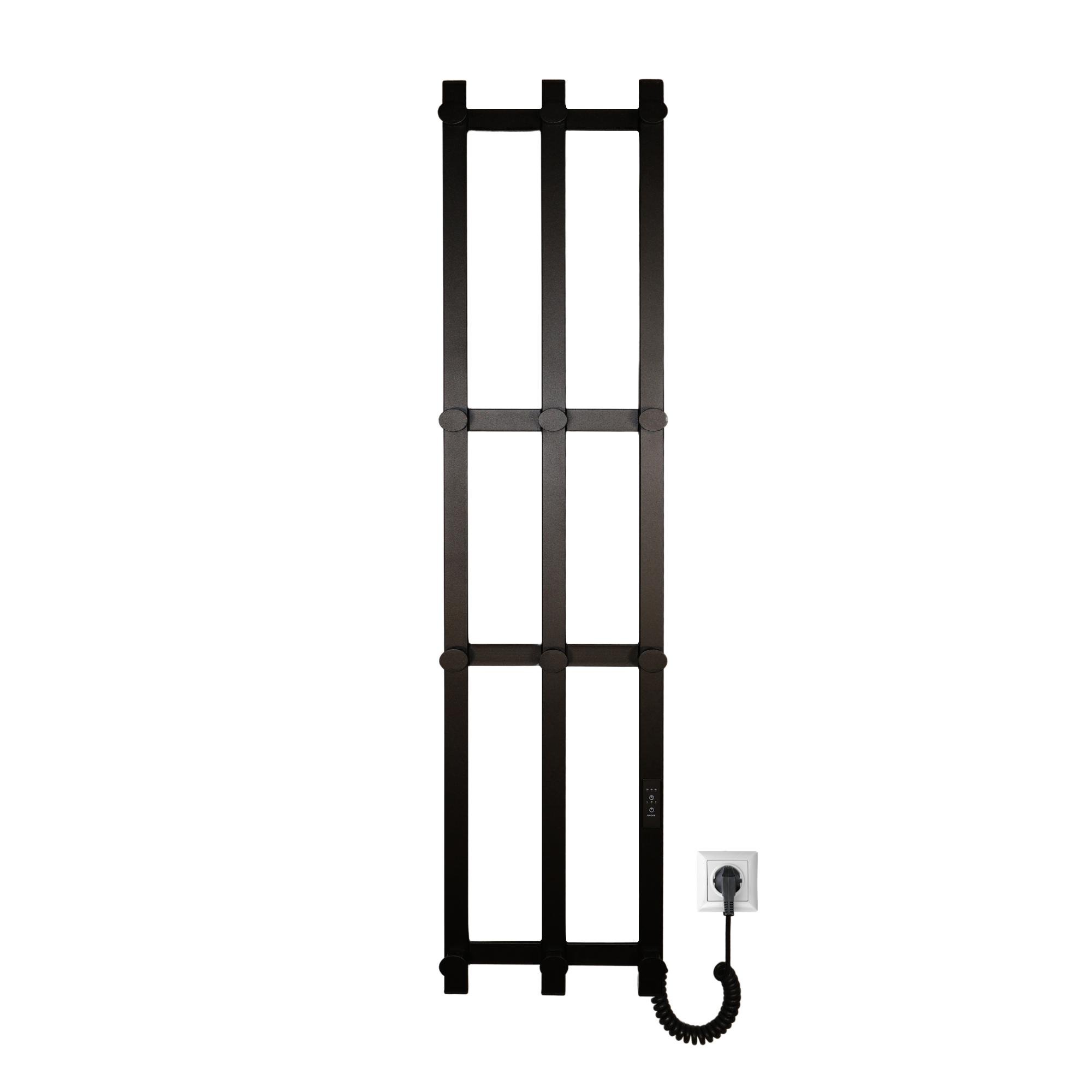 Полотенцосушитель электрический Carino Giacomo с Контроллером 1190x270 мм Черный матовый (g7937 Fbm)