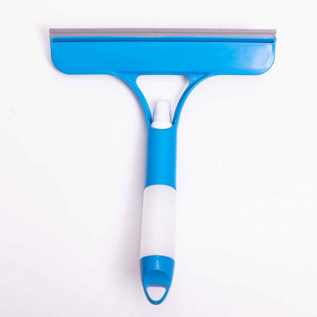 Швабра-щетка с пульверизатором и скребком для мытья окон/зеркал и гладких поверхностей Голубой (HP-35015-26BL) - фото 2 Швабра-щетка с пульверизатором и скребком для мытья окон/зеркал и гладких поверхностей Голубой (HP-35015-26BL) - фото 2