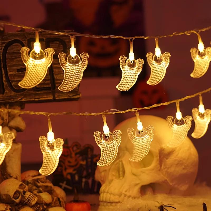 Гирлянда на Хэллоуин Призраки 150 см 10 led 5x3 см Прозрачный (61141)