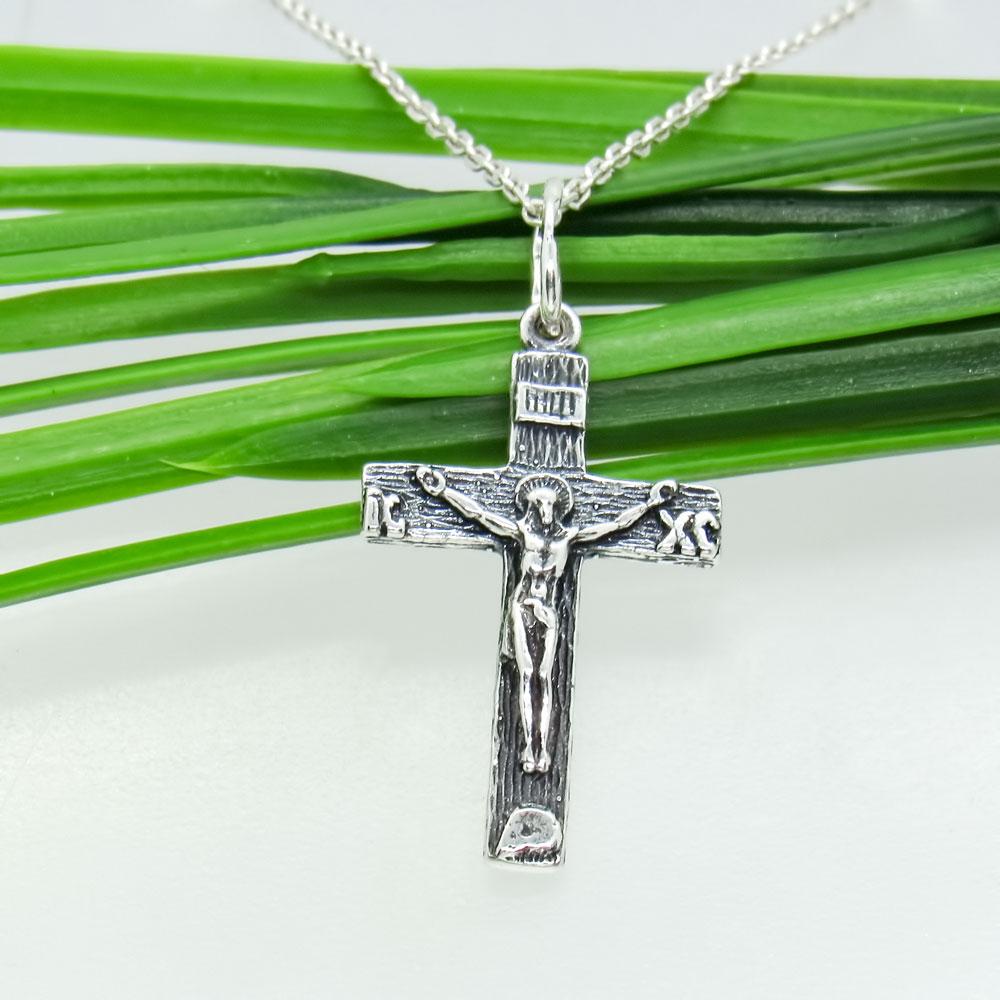 Срібний християнський підвіс Хрестик 6 (1137335350) - фото 4 Срібний християнський підвіс Хрестик 6 (1137335350) - фото 4
