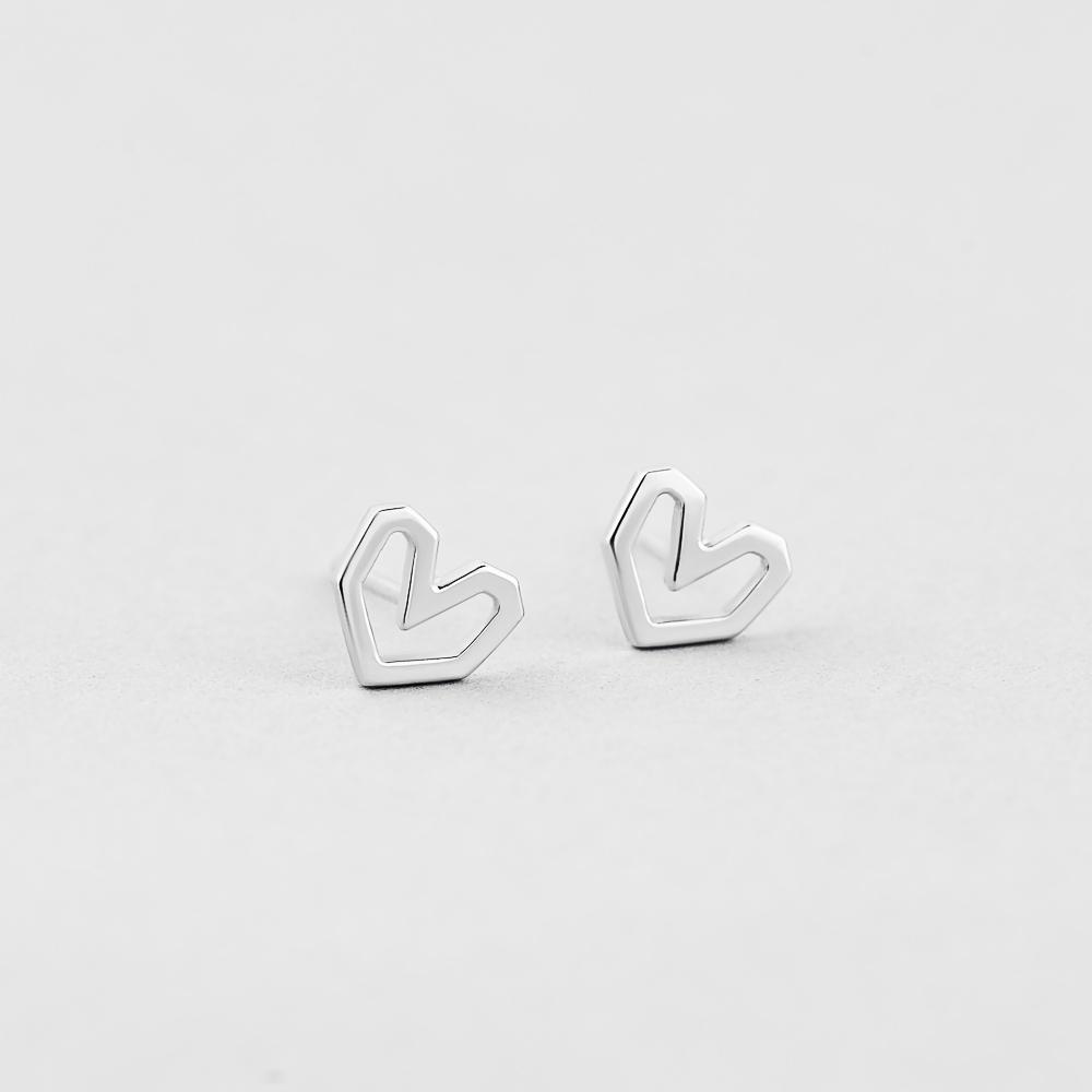 Серебряные серьги Minimal Любовь (5013)