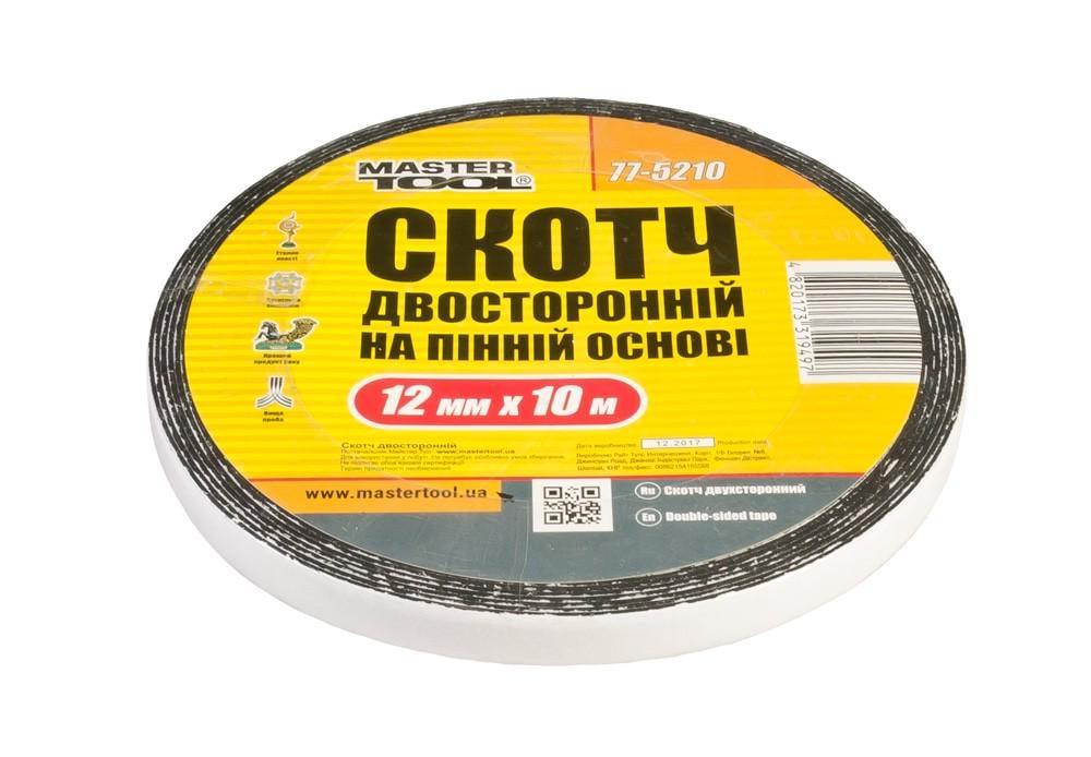 Лента двухсторонняя Mastertool на спинной основе 12 мм 10 м