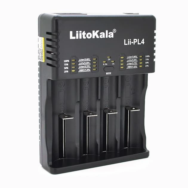 Зарядное устройство для аккумуляторных батарей LiitoKala Li-PL4 Li-ion Ni-MH универсальная быстрая зарядка 4 слота (33497200)