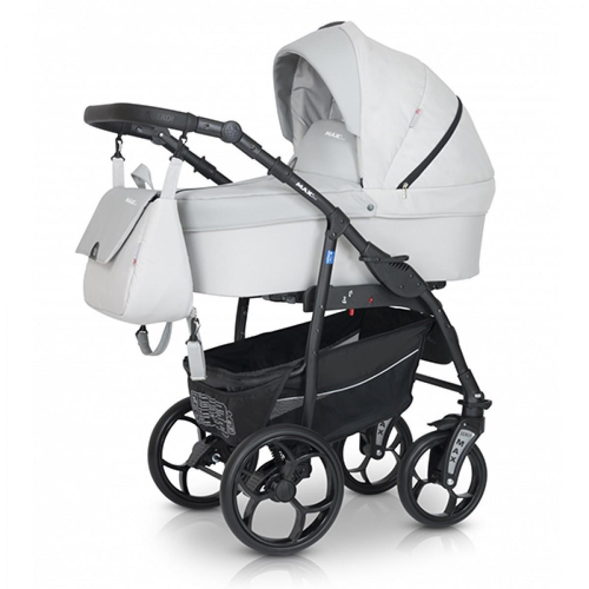 Коляска Verdi Max Plus универсальная 3в1 с автокреслом сумкой и дождевиком Светло-серый (9023-VMP-04) Коляска Verdi Max Plus универсальная 3в1 с автокреслом сумкой и дождевиком Светло-серый (9023-VMP-04)