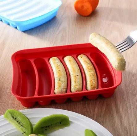 Форма для сосисок/колбасок Sausage Silicone Mold 6 ячеек Красная (7cc4aa73) - фото 7