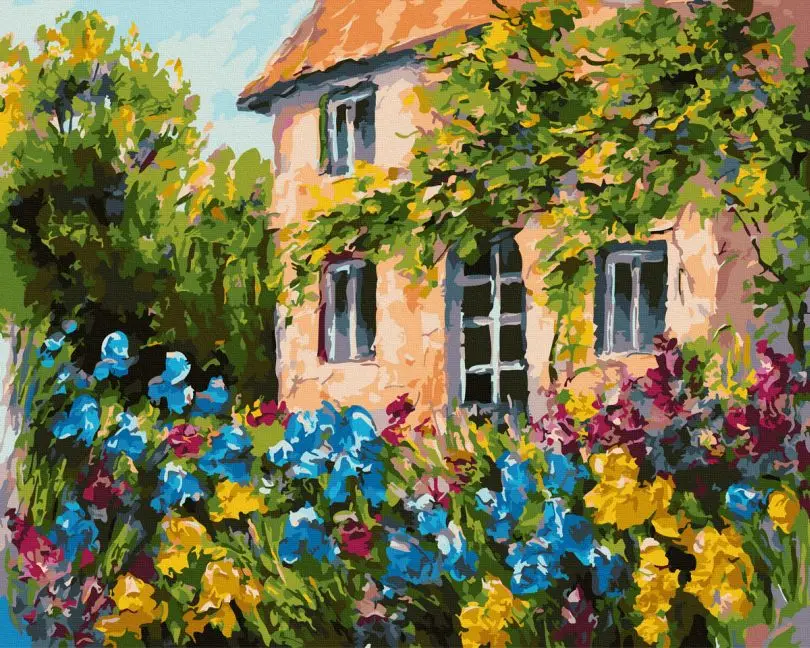 Картина по номерам Brushme Дом в цветах 40x50 см (BRM43170)