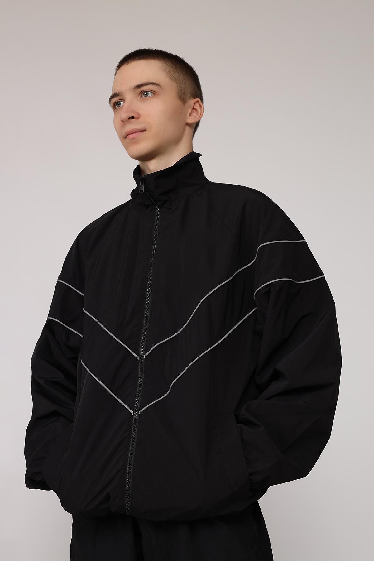 Ветровка мужская ЦБ-00280112 р. 44 Черный (28422270)