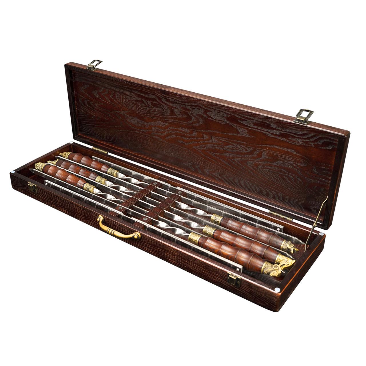 Набір шампурів у дерев'яному кейсі (2576188776)