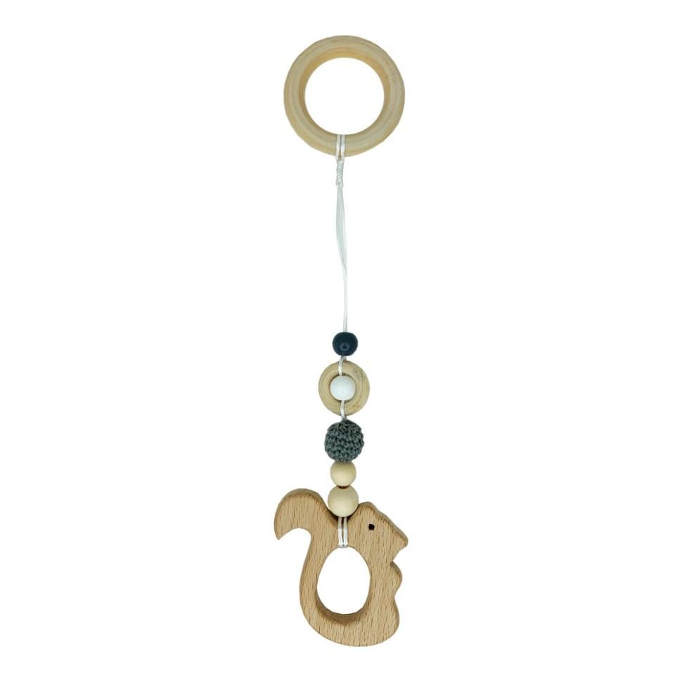 Прорезыватель деревянный Белочка с подвеской (FR-132-R-116)