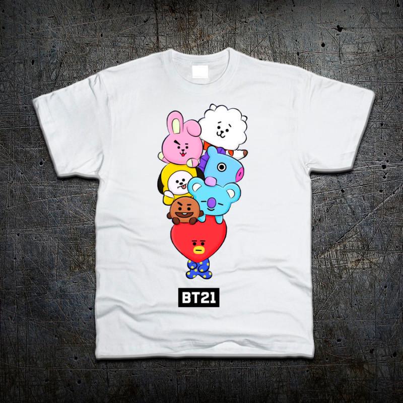 Футболка Fruit of the Loom Талисманы "BT21" группы BTS 128 см (1927400)