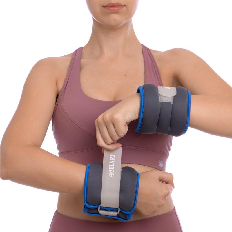 Утяжелители для рук и ног Zelart 2x1,5 кг Голубой - фото 3