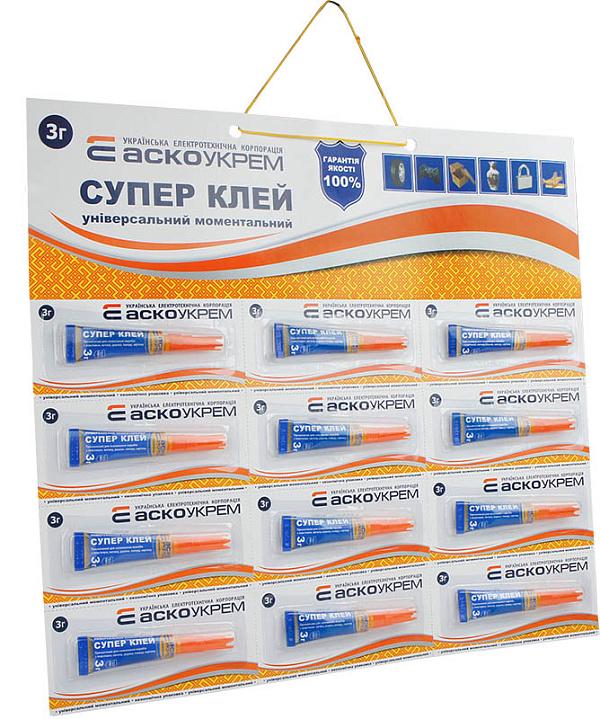 Супер-клей АСКО-УКРЕМ 12 шт. в упаковке - фото 2 Супер-клей АСКО-УКРЕМ 12 шт. в упаковке - фото 2