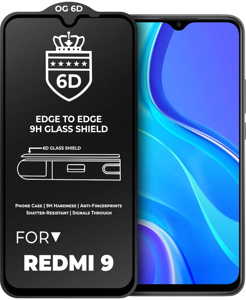 ᐉ Защитное стекло 6D OG Crown Xiaomi Redmi 9 Black (19040) • Купить в  Киеве, Украине • Лучшая цена в Эпицентр