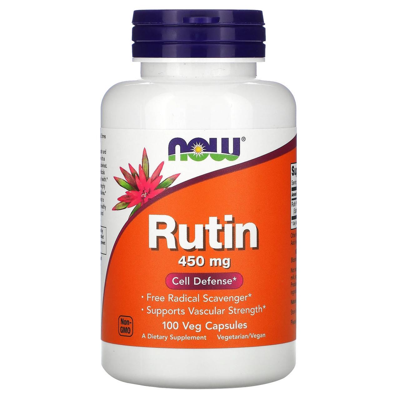 Рутин 450 мг Now Foods Rutin для укрепления сосудов 100 растительных капс. (1417457682)