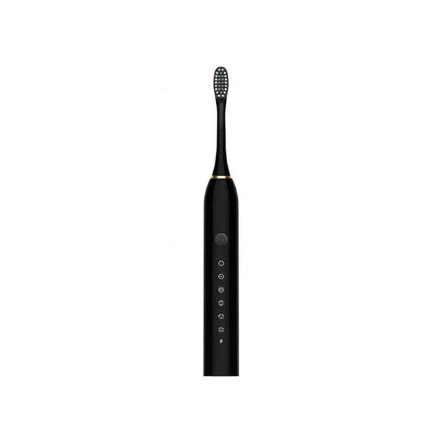 Зубная щетка электрическая Sonic Toothbrush Х-3 IPX7 USB ультразвуковая 6 режимов 4 сменные насадки Черный (opt-104087)