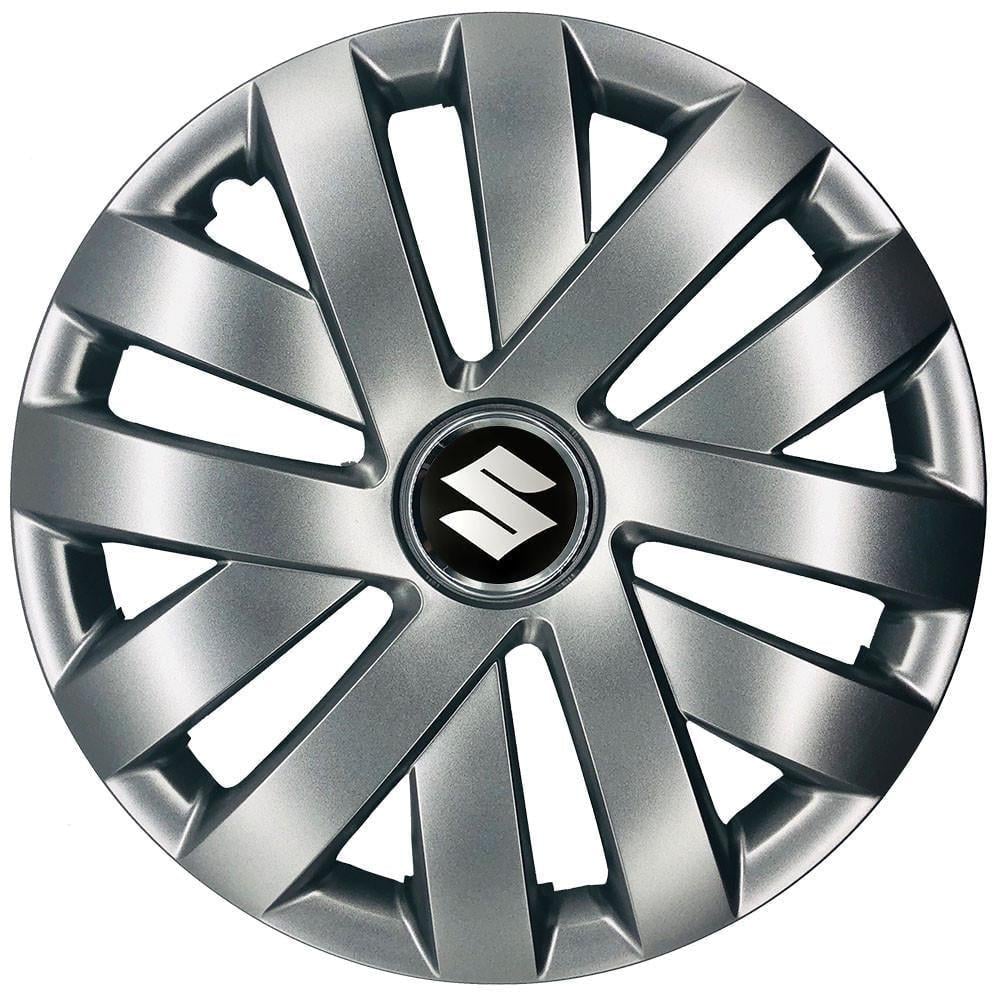 Колпаки SJS с логотипом Suzuki 409 R16 4 шт. Серебряный (31008659)