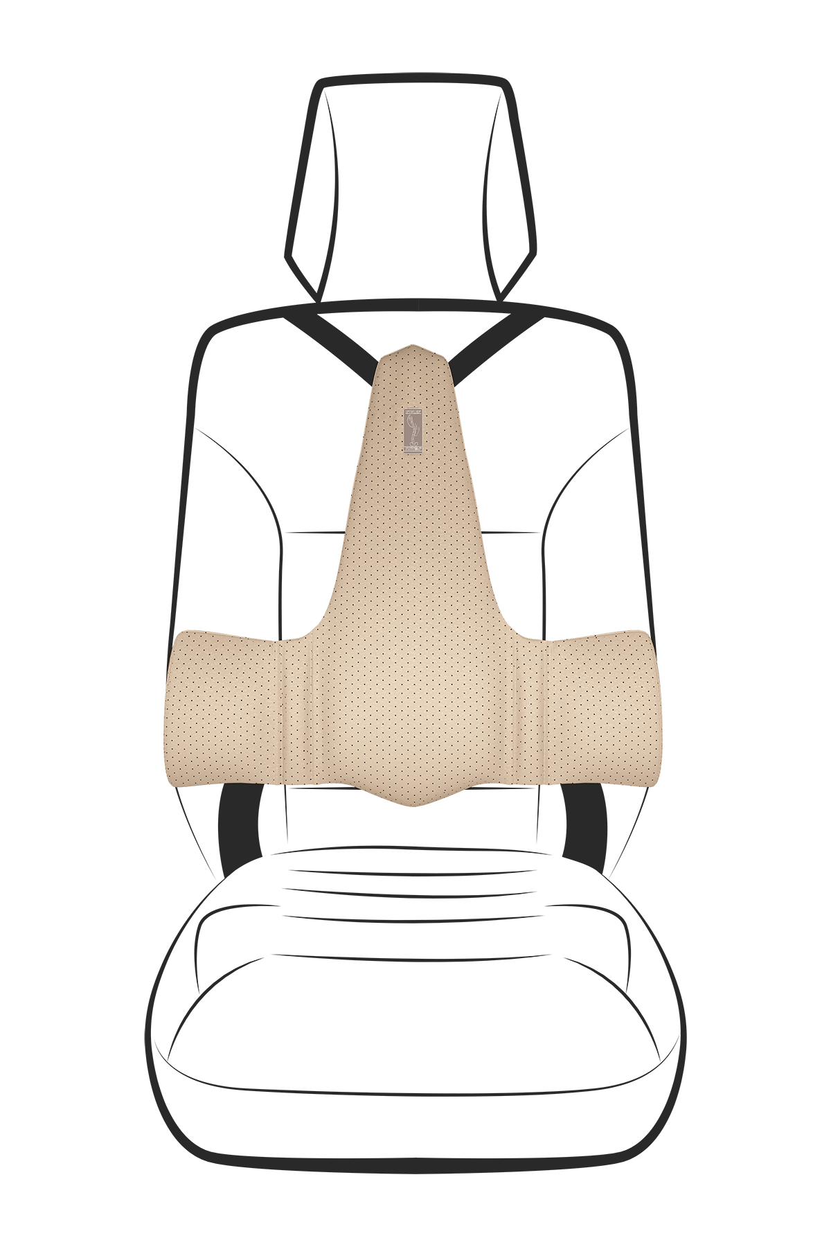 Ерономічна спинка Kulik System DRIVER HELP, Пісочний (ID 1 705)