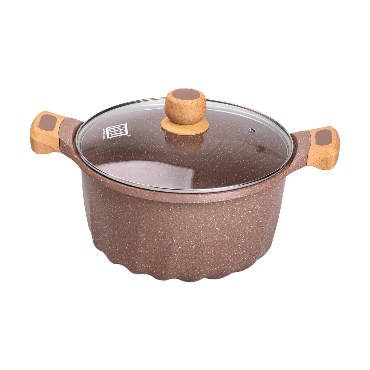 Кастрюля алюминиевая MGC с крышкой и антипригарным покрытием 8 л Ø 28 см Кастрюля алюминиевая MGC с крышкой и антипригарным покрытием 8 л Ø 28 см