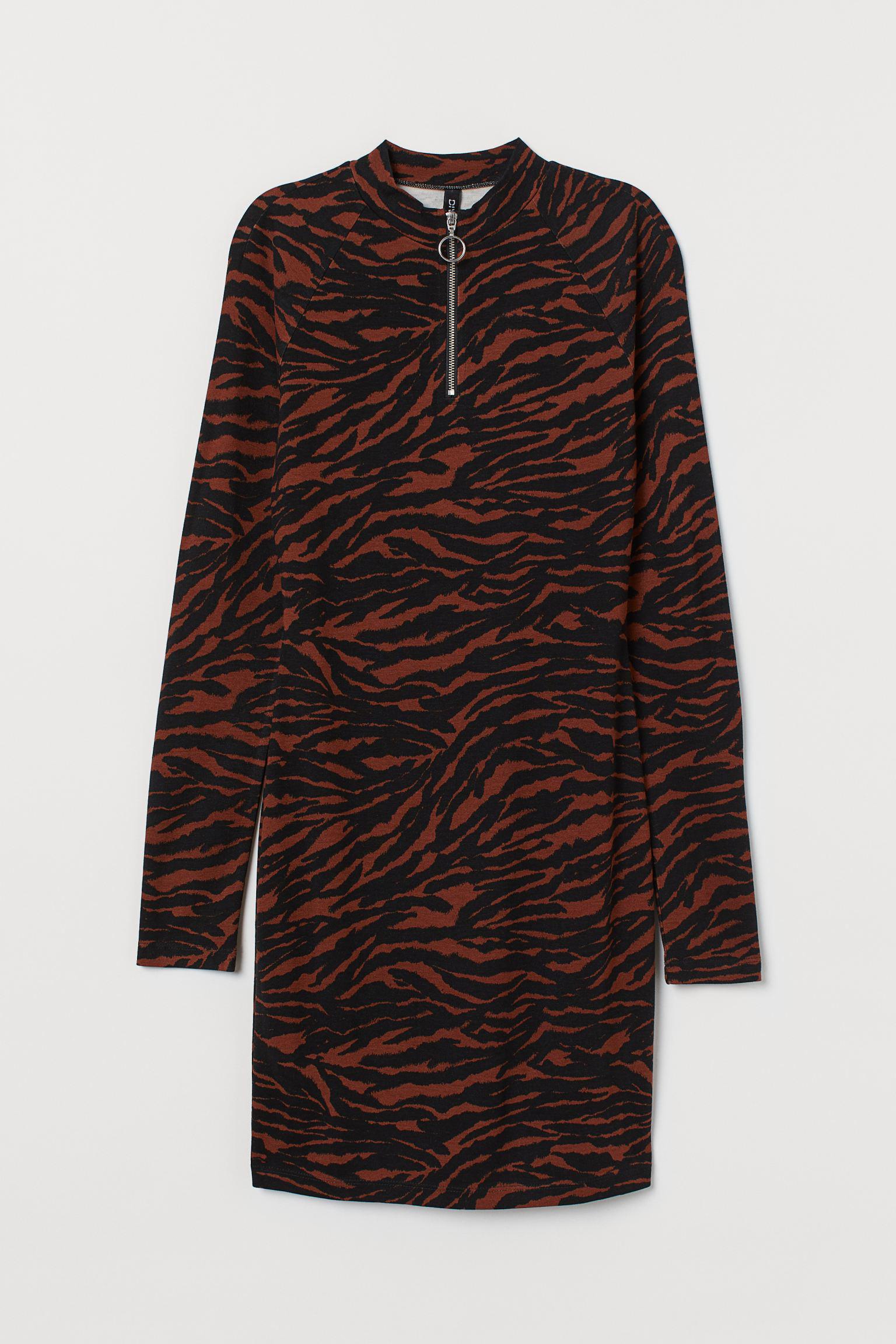 Платье H&M M Черно-коричневый (10037626720)