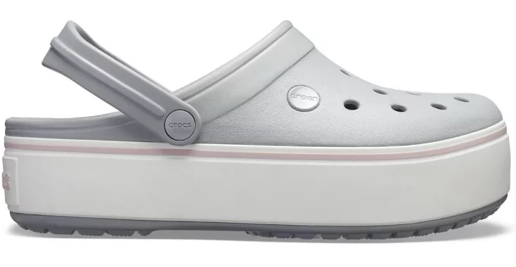 Сабо Crocs Crocband Platform Clog M4-W6 р. 36 Light Grey/Rose - фото 2