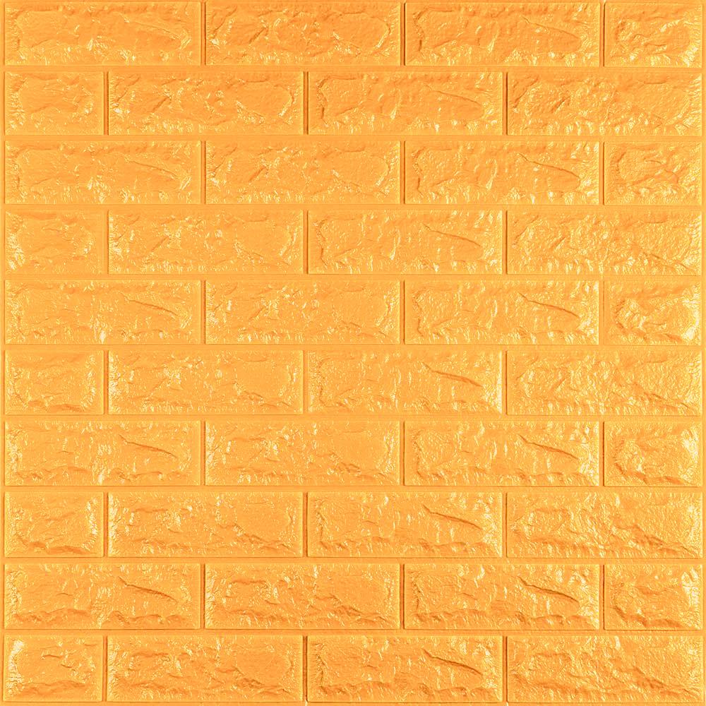 3D-панель самоклеющаяся Sticker Wall Кирпич золото 700х770х7 мм (Панель-11-7мм)