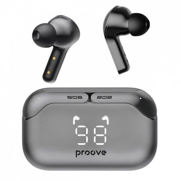 Наушники беспроводные Proove 808 Power TWS в кейсе Серый (587744)