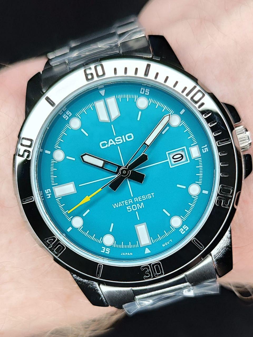 Наручные часы мужские Casio MTP-VD01D-3E2 Timeless Collection Зеленый (2676464201)