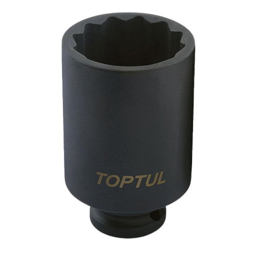 Головка торцева ударна Toptul довга 12-гранна 1/2" 30 мм (KABJ1630)