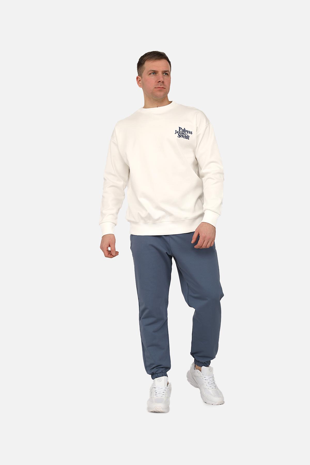 Свитшот мужской р. 50 Белый (SKT001048872)