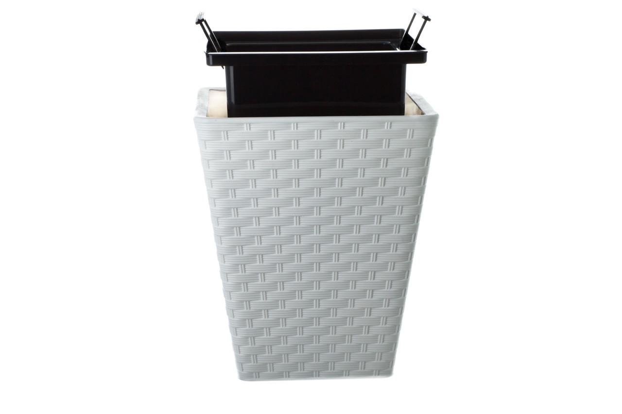 Горщик для квітів Form-Plastic Ротанг квадрат 20,1 л 30х34 см Білий