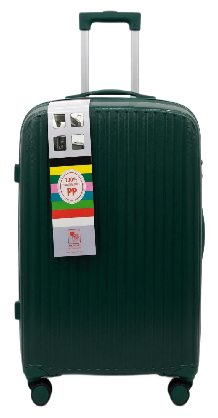 Комплект чемоданов на колесах Gems 1 Emerald 3 шт. Зеленый (2104619224)