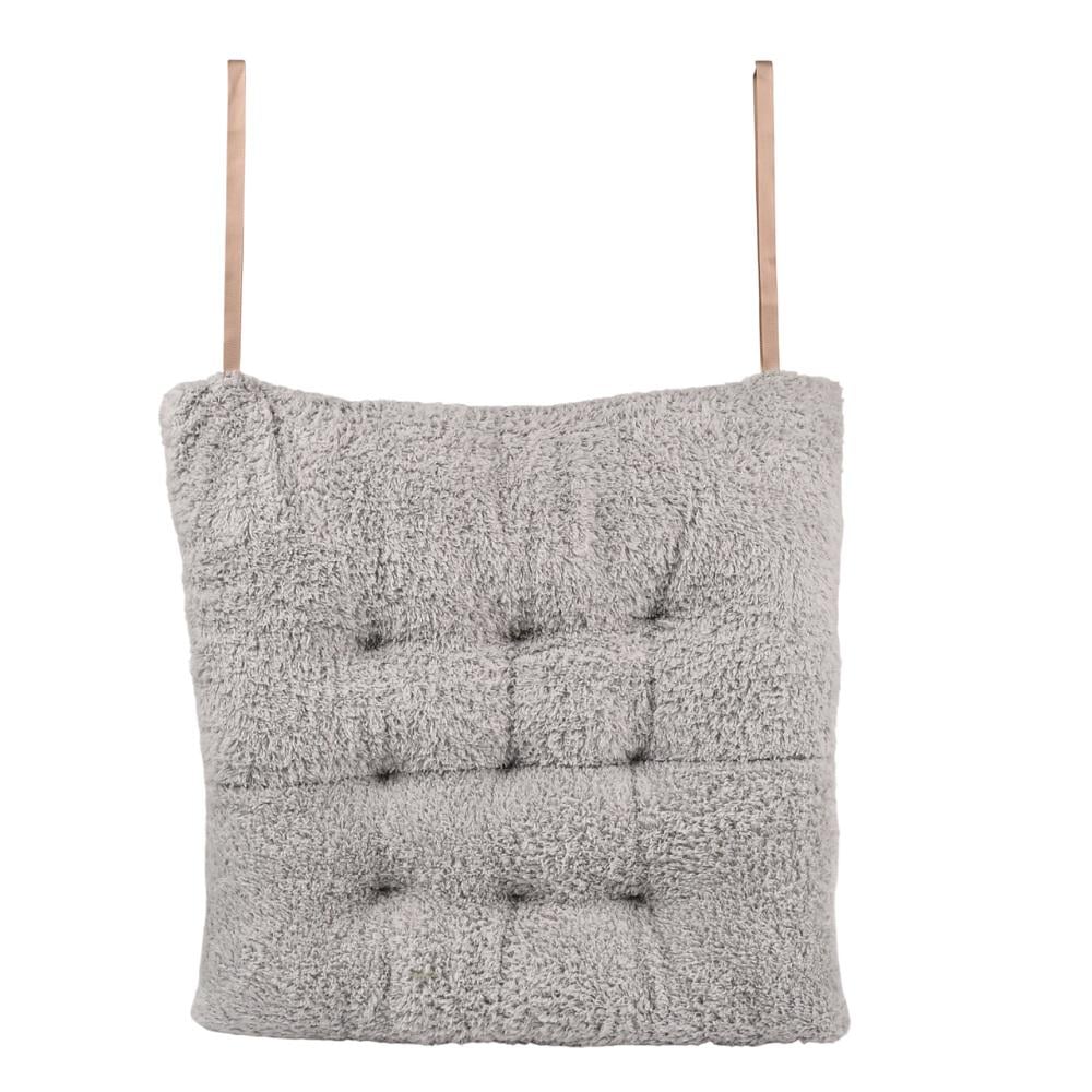 Подушка на стул Stenson Plush с завязками 40 см Серый (R94265-G)