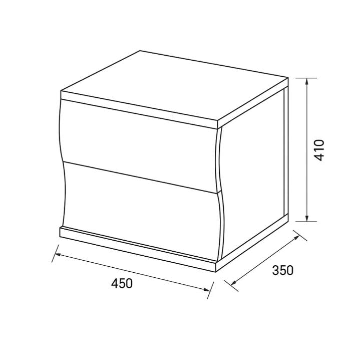 Тумба приліжкова Майстер Форм Наяда 450х350х410 мм Дуб сонома/Білий (90677) - фото 2 Тумба приліжкова Майстер Форм Наяда 450х350х410 мм Дуб сонома/Білий (90677) - фото 2
