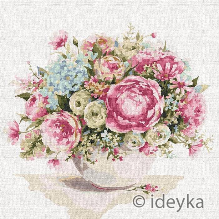 Картина по номерам Изящество цветов Ідейка 40х40 см (KHO3177)