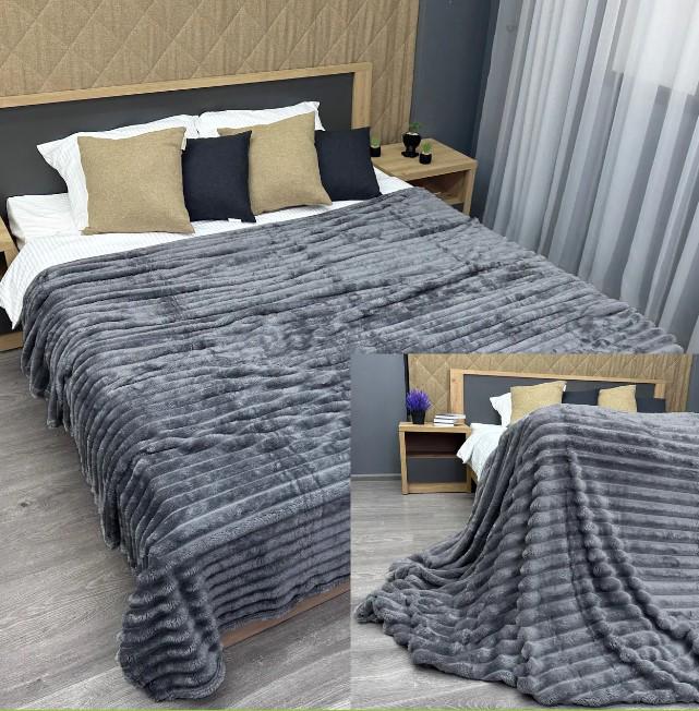 Покрывало плюш VIP Шарпей 200х230 см Серый (87-147) - фото 2 Покрывало плюш VIP Шарпей 200х230 см Серый (87-147) - фото 2