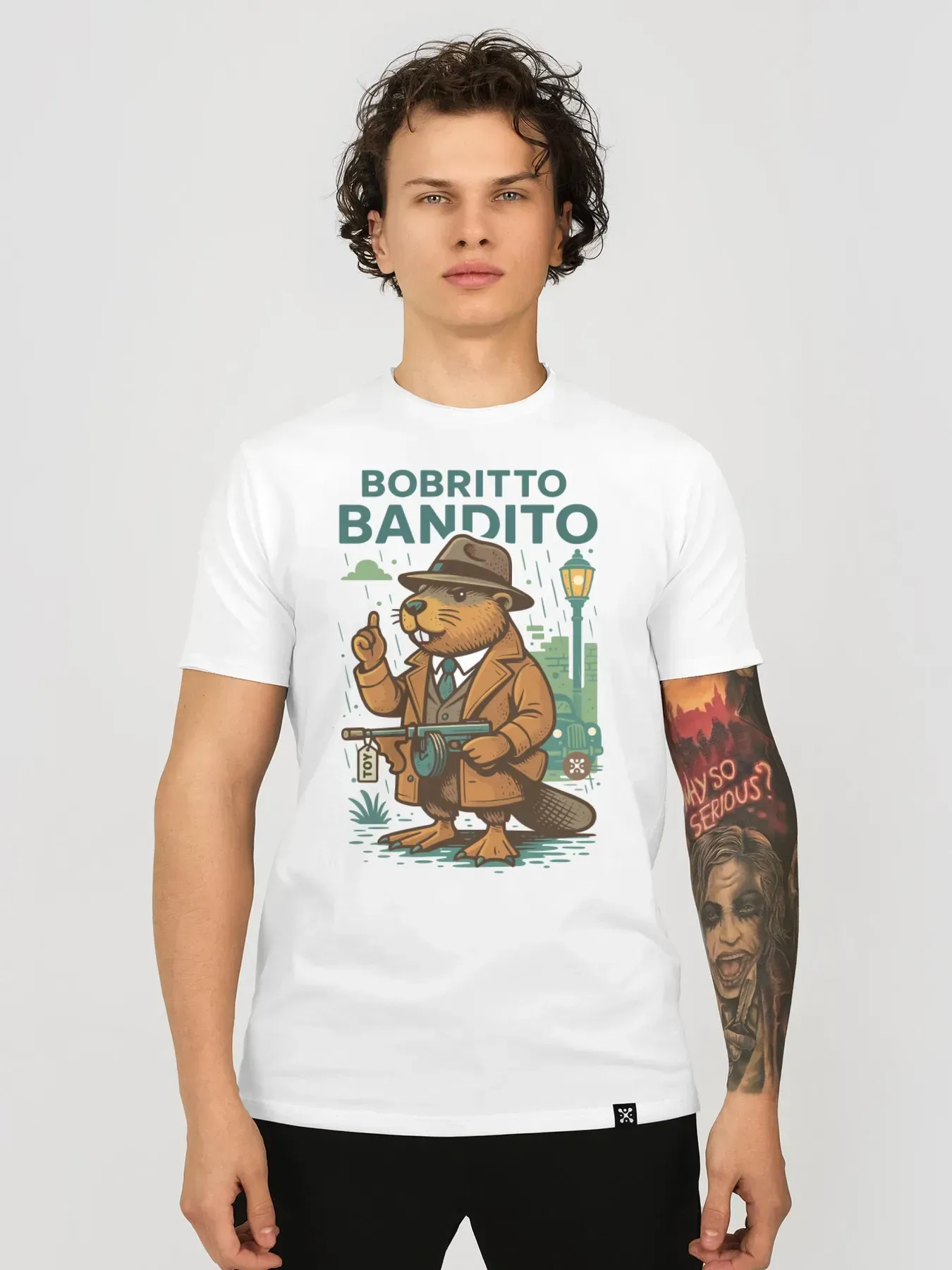 Футболка мужская Bobritto Bandito 2XL Белый (26992645)